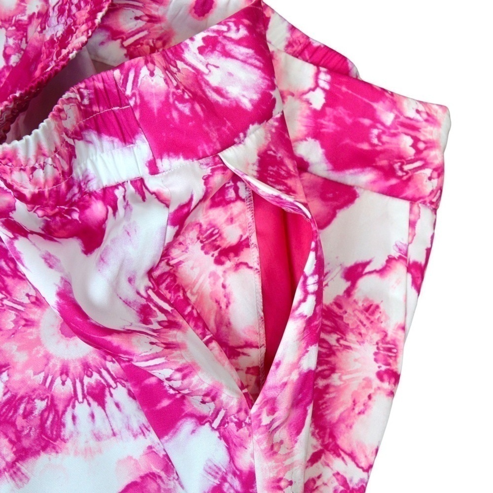 Ade Samuel for INC Printed Wide-Leg Trousers,‎ Daphne Dye Pink Floral Size XXXL - Picture 4 of 8
